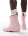 Hunter short playboot wellington in pink