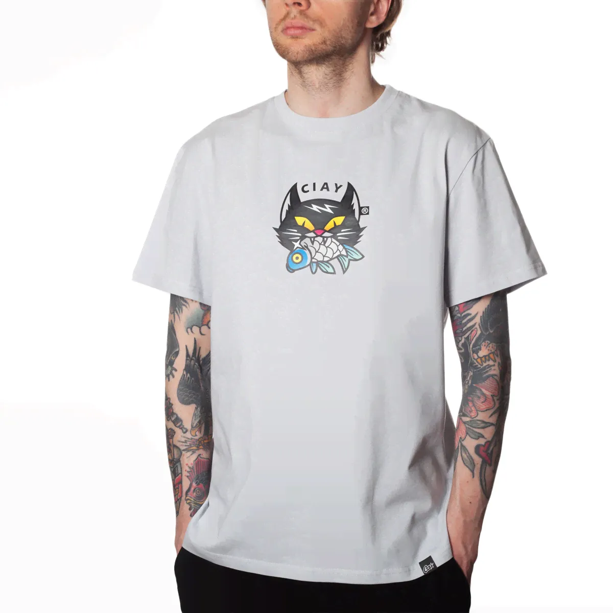 Футболка Hunter Cat gray-0