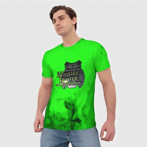 Футболка Monster Hunter fire green