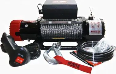 Лебёдка электрическая 12V redBTR HUNTER 12000 lbs 5448 кг (Стальной трос). Артикул 981201-0