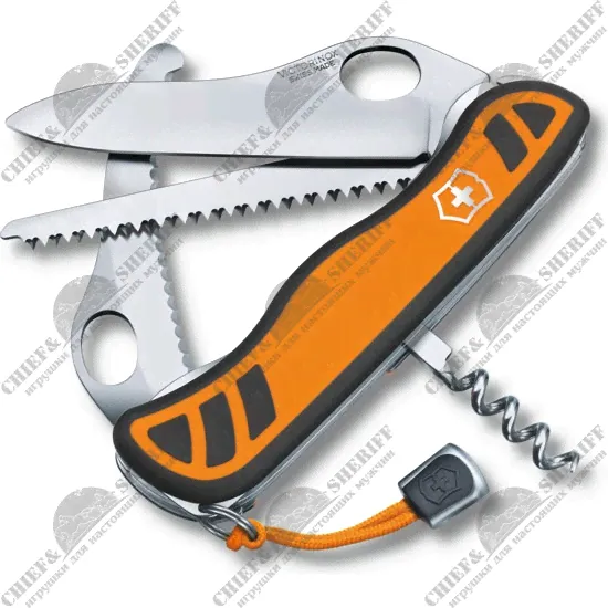 Перочинный нож Victorinox Hunter XS One Hand 111 мм, 6 функций, с фиксатором, оранжево-черный, 0.8341.MC9, купить в интернет-магазине с доставкой по Москве и России-2