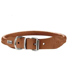Hunter ошейник для собак Round & Soft Elk 37/6 (30-33 см), коньяк, кожа лося