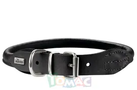 Hunter ошейник для собак Round & Soft Elk 37/6 (30-33 см), черный, кожа лося