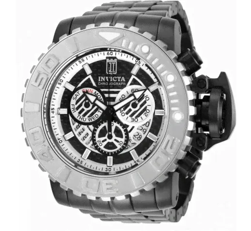 Invicta Sea Hunter Jason Taylor Большие Черные Мужские Часы 58мм - 33995
