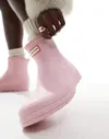 Hunter short playboot wellington in pink