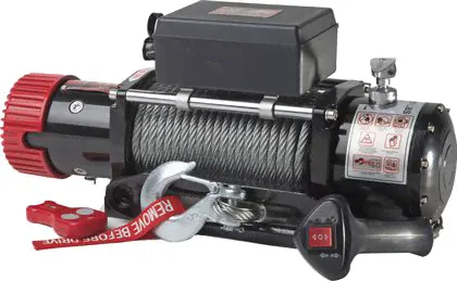 Лебёдка электрическая 12V redBTR HUNTER 12000 lbs 5448 кг (Стальной трос). Артикул 981201-1