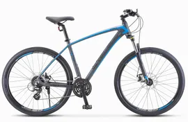 Велосипед Stark 22 Hunter 27.2 HD черный/голубой S 16"